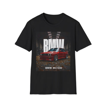 Classic BMW M3 E30 Unisex T-Shirt - Car Enthusiast Tee, Retro Automotive Shirt, Gift for Him, Birthday Apparel, Casual Style