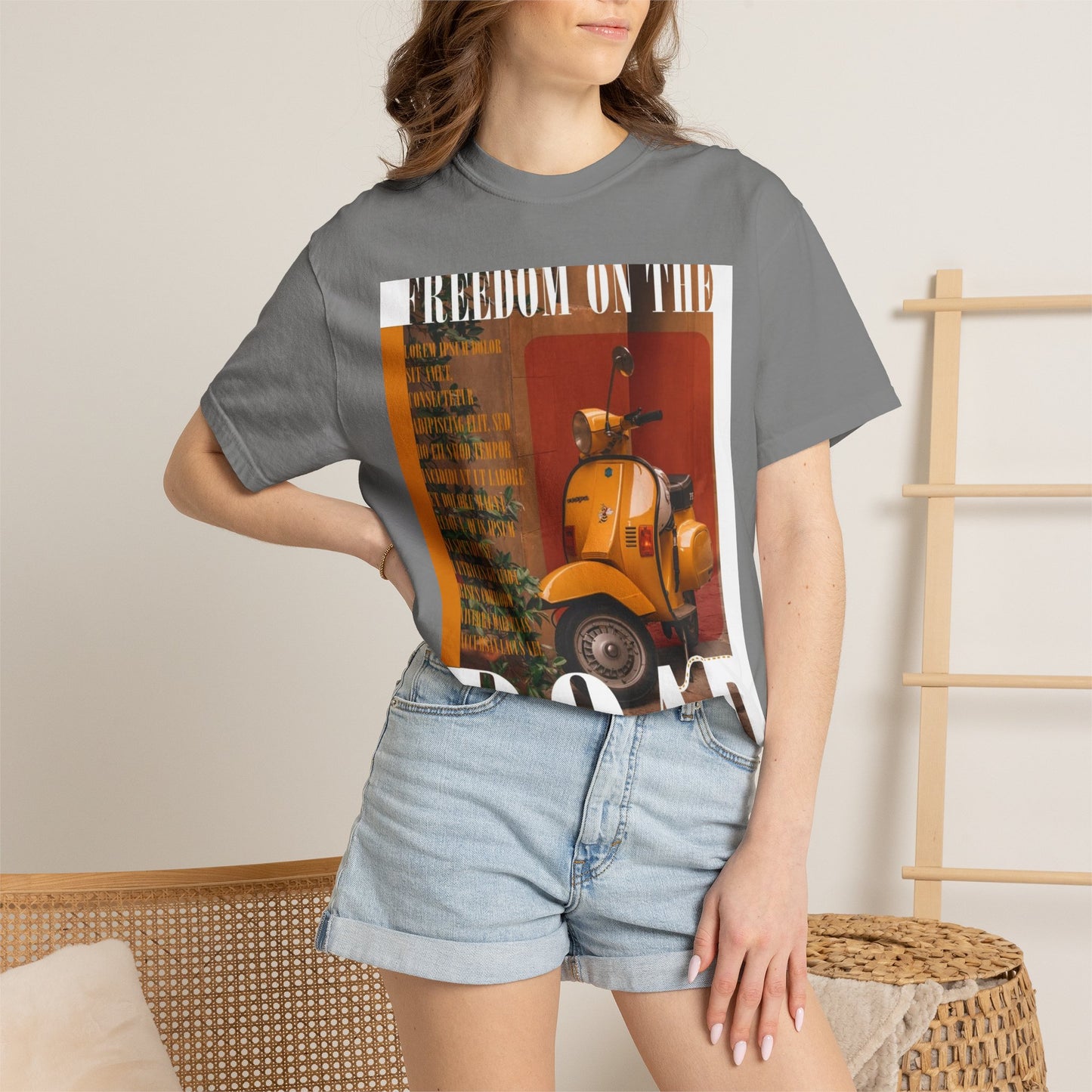 Vintage Vespa 'Freedom on the Road' T-Shirt