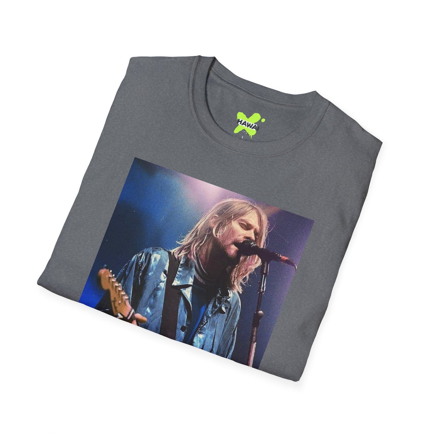 Kurt Cobain Unisex Softstyle T-Shirt - Retro Grunge Band Tee
