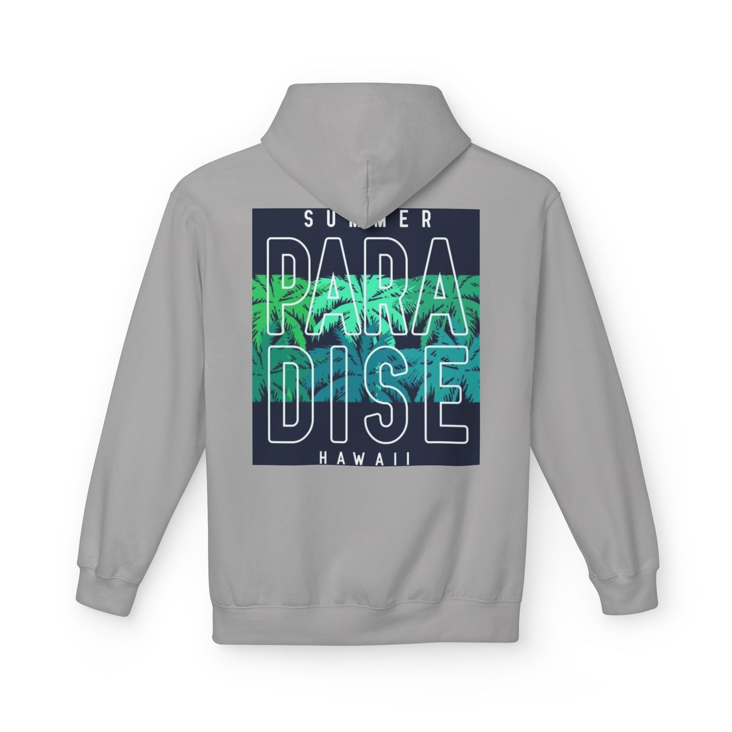 Summer Paradise Fleece Hoodie, Relaxed Beachwear, Hawaii Gift, Unisex Sweatshirt, Vacation Attire, Casual Outfit