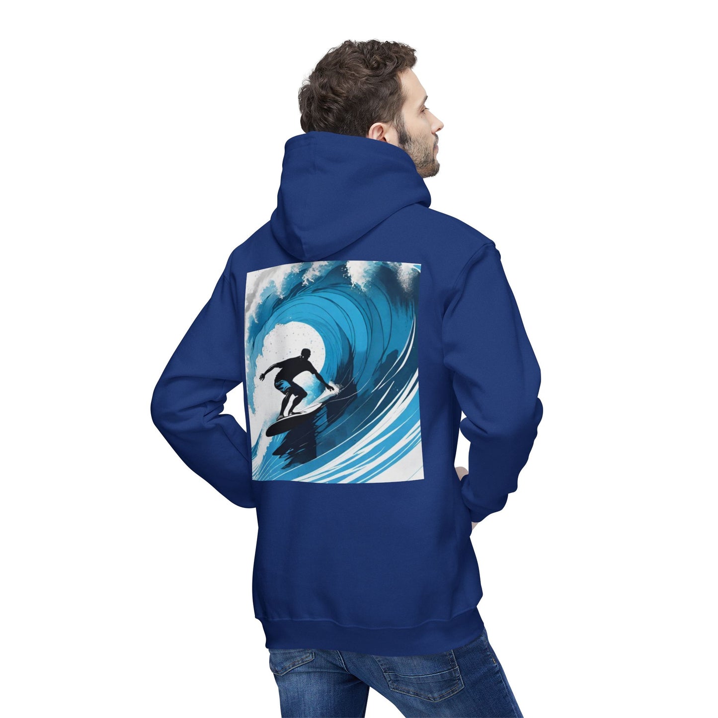 Surfing Wave Unisex Hoodie - Made in US