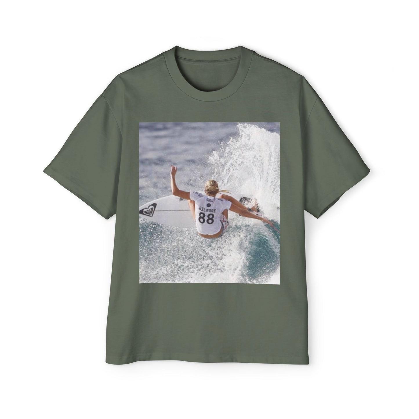 Surf Photo Oversized Tee — Wave Rider Graphic T-Shirt