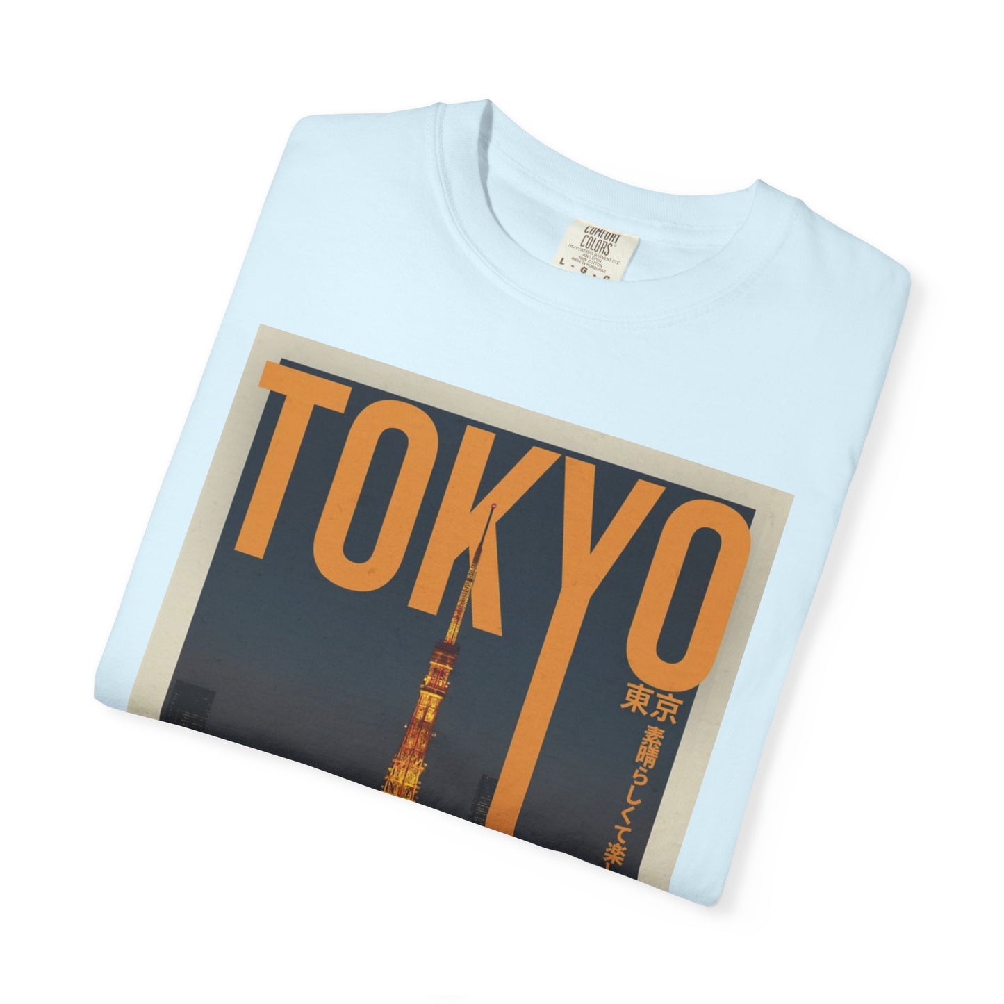 Tokyo Nightscape Graphic T-Shirt — Vintage Japan Tower Travel Poster Tee