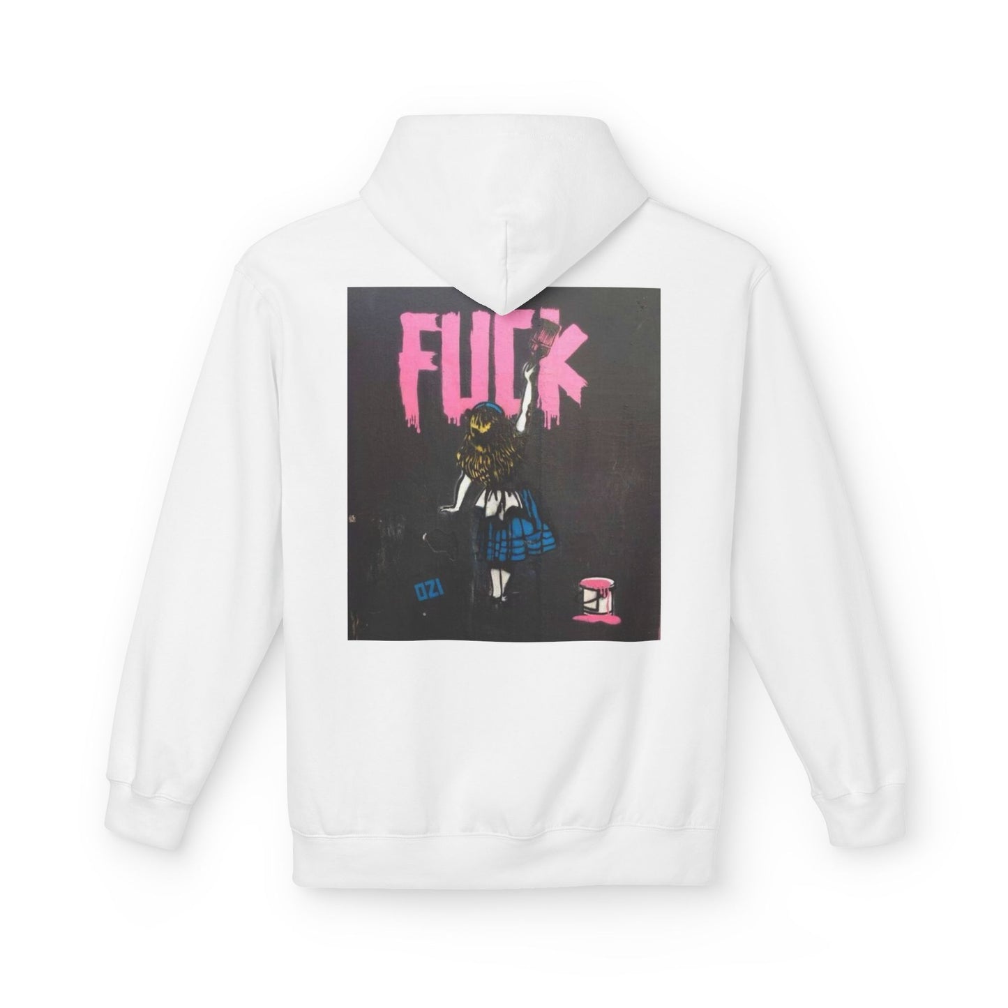 Street Art Inspired Unisex Fleece Hoodie - Bold Design for Creative Souls