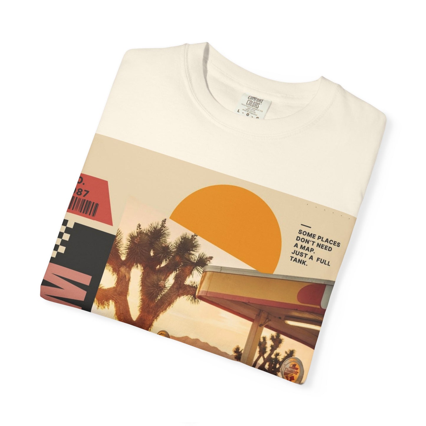 Freedom Road T-Shirt — Retro Desert Sunset Vintage Car Graphic