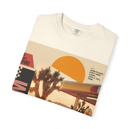 Freedom Road T-Shirt — Retro Desert Sunset Vintage Car Graphic
