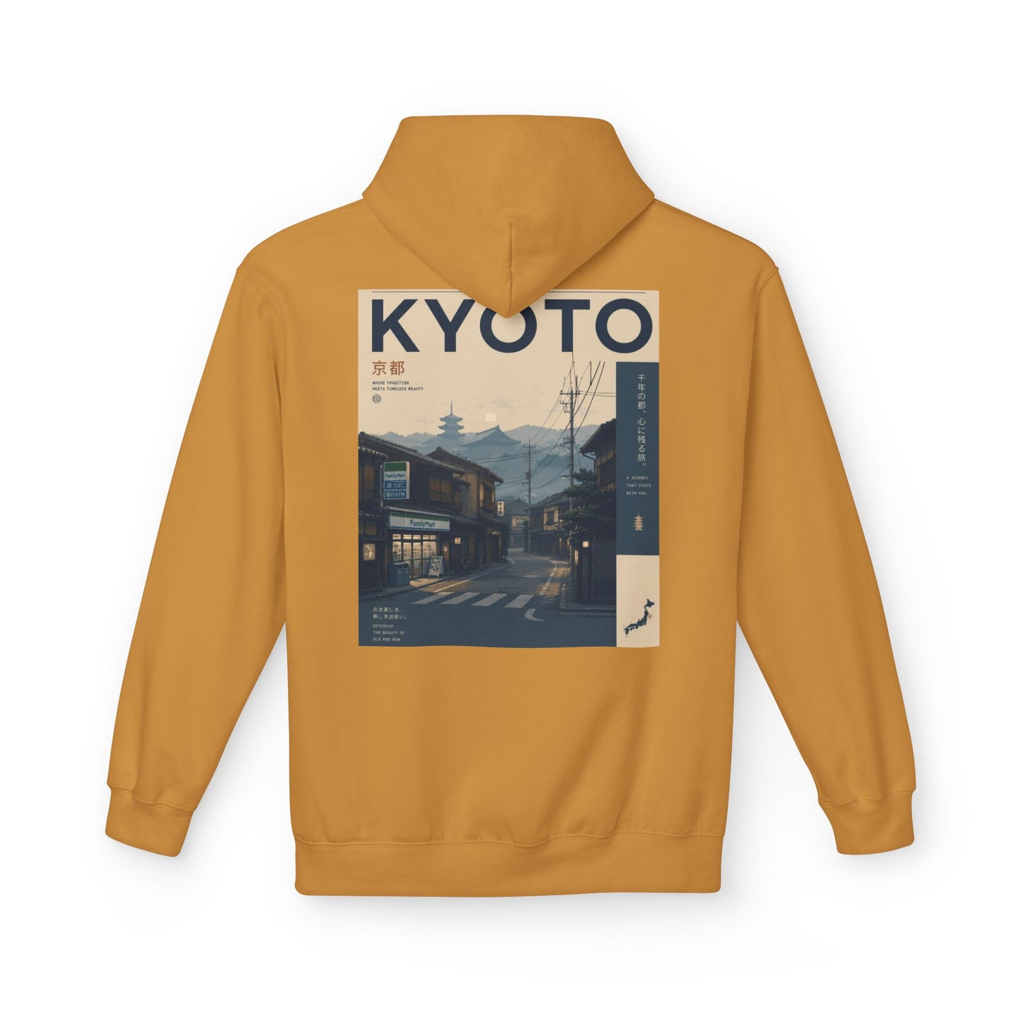 Kyoto Vintage Travel Hoodie — Retro Japan Street Scene Sweatshirt
