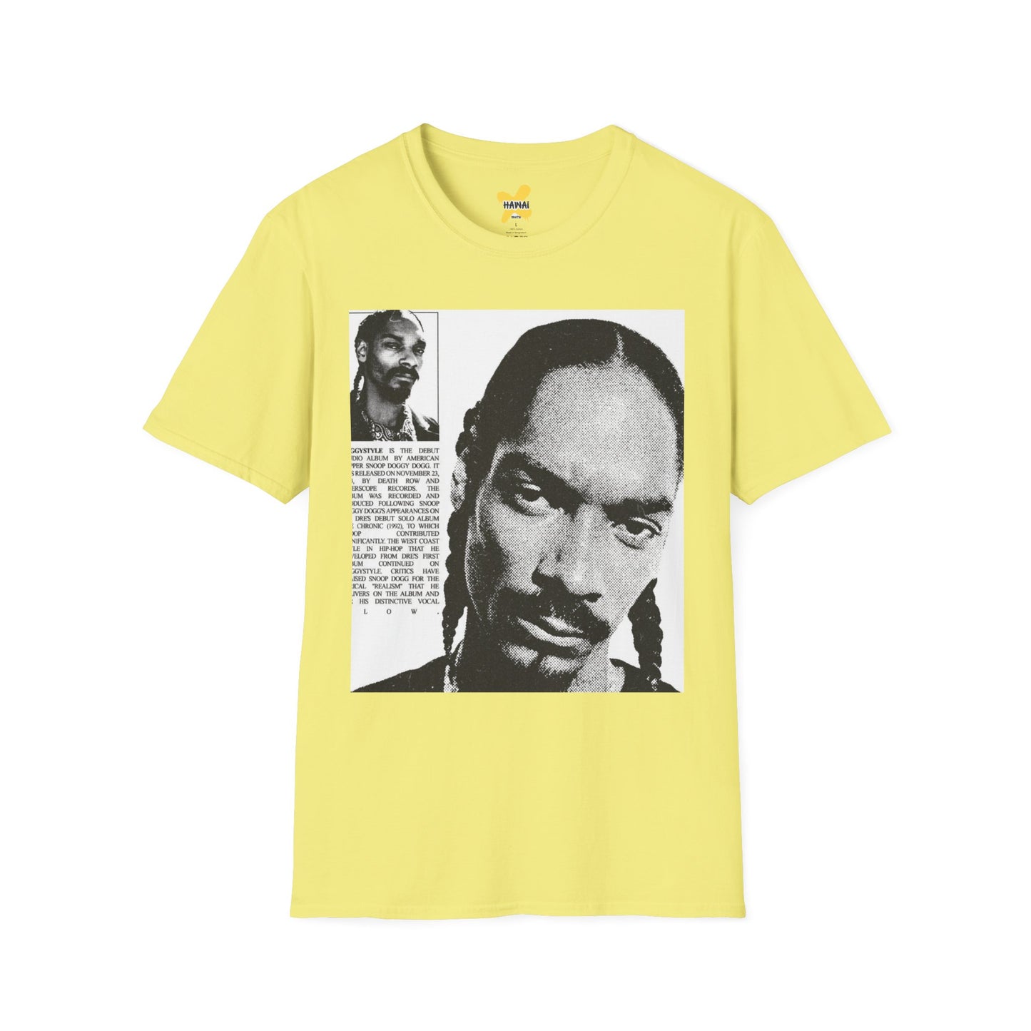 Retro Hip-Hop Unisex Softstyle T-Shirt with Snoop Dogg Design