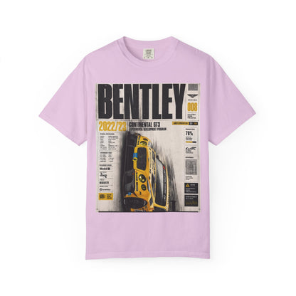 Bentley Magazine Cover T-Shirt – Yellow Sports Car Graphic Tee