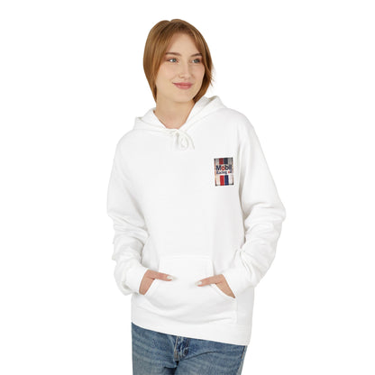 Retro Mobil Racing Oil Fleece Hoodie for Motorsport Enthusiasts