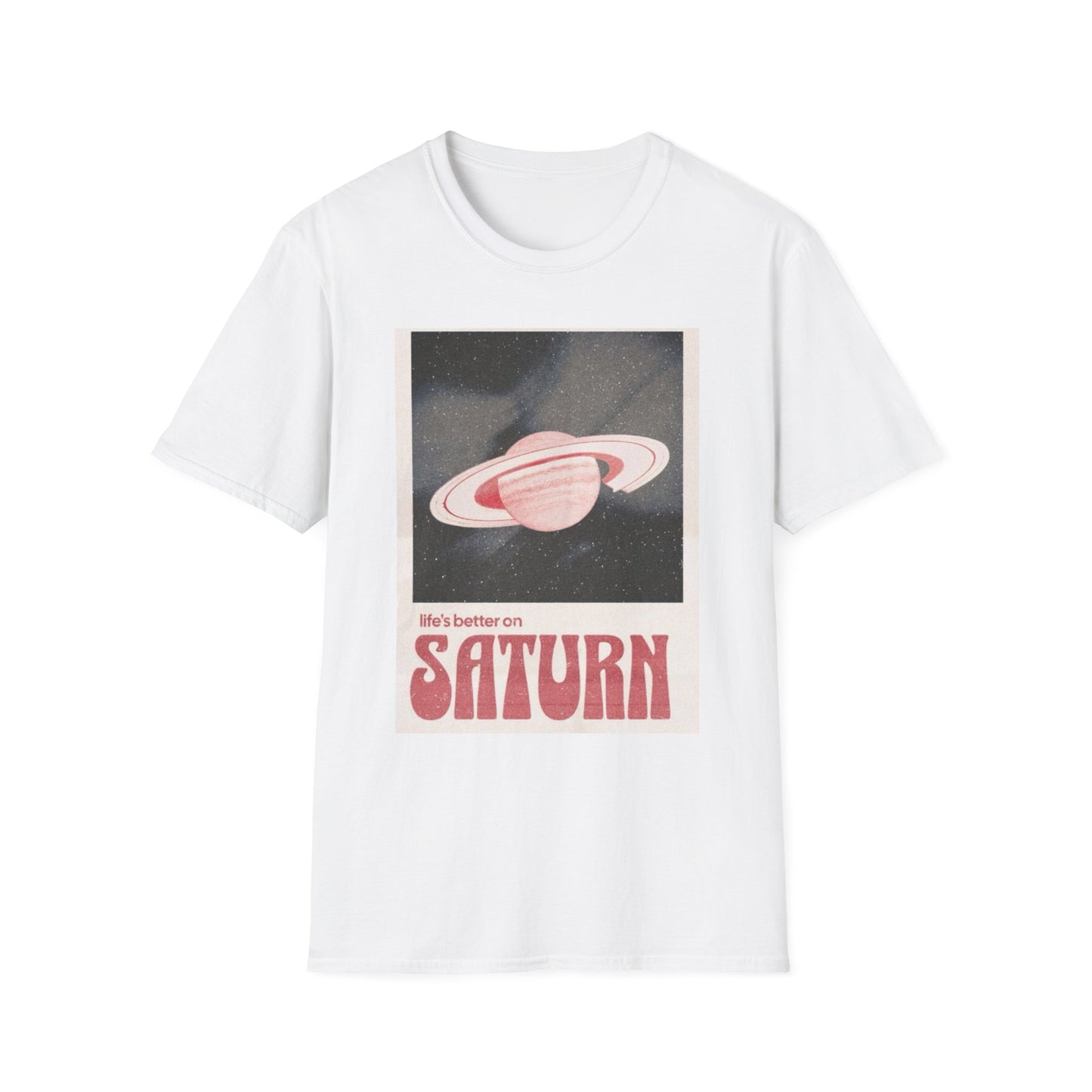 Vintage Saturn Graphic T-Shirt, Retro Space Tee, Unisex Casual Wear, Planet Lovers Gift, Cool Astronomy Shirt