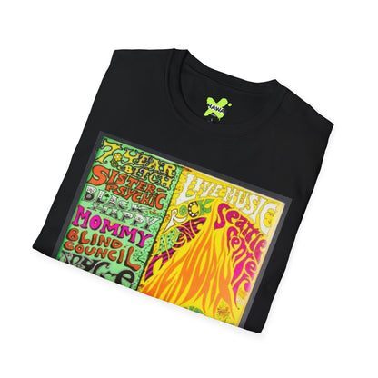 Retro Music Festival Unisex Softstyle T-Shirt - Vibrant Graphic Design
