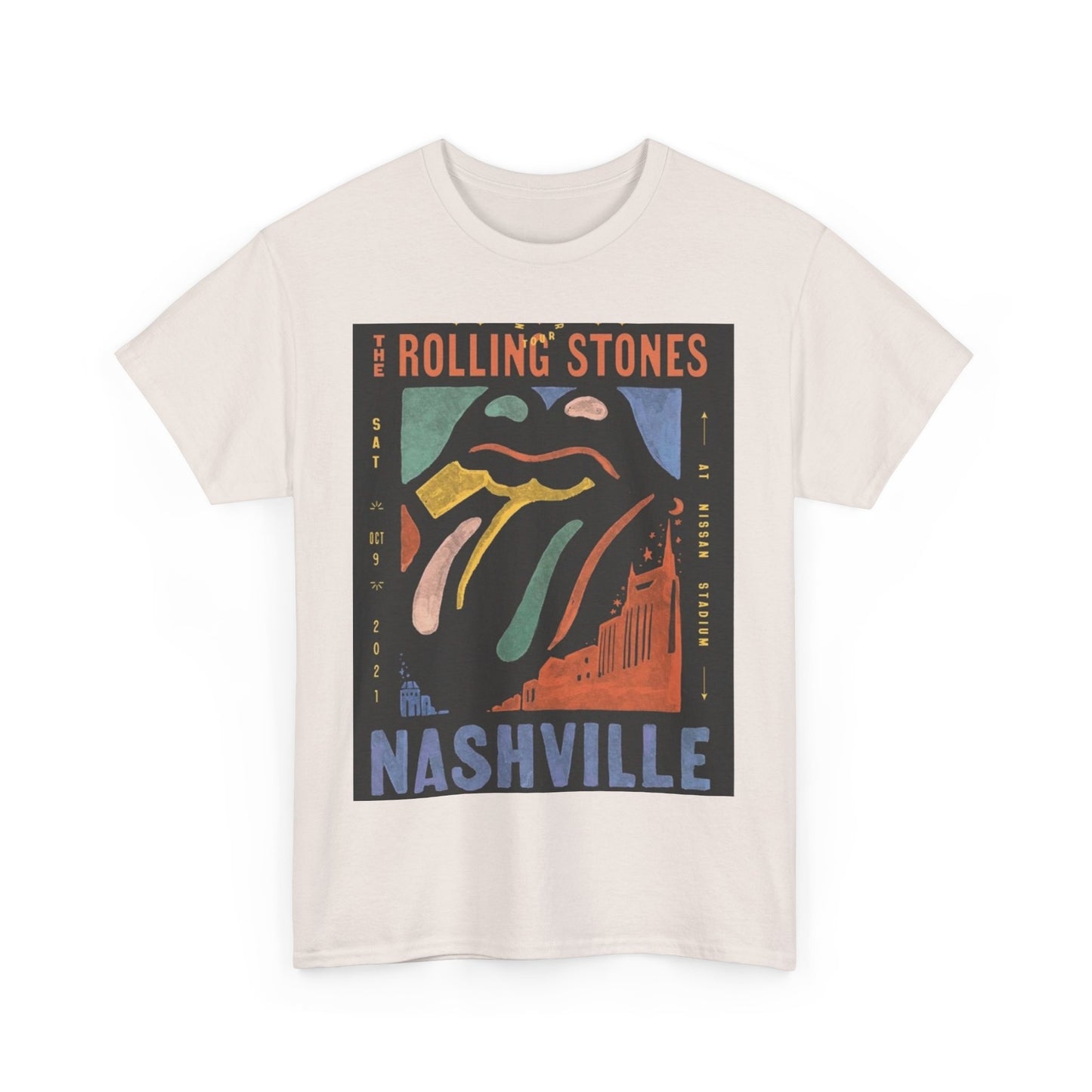 Retro Rolling Stones Nashville Tee, Vintage Band Shirt, Unisex Cotton T-Shirt, Music Lover Gift, Concert Attire, Festival Wear