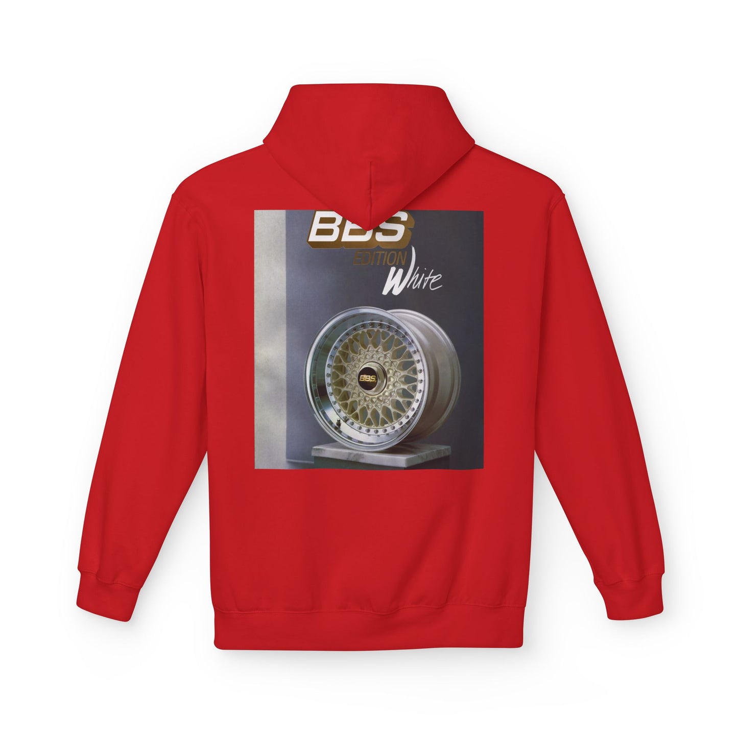 BBS Edition White Hoodie | Unisex Softstyle Fleece + Trendy Car Enthusiast Design