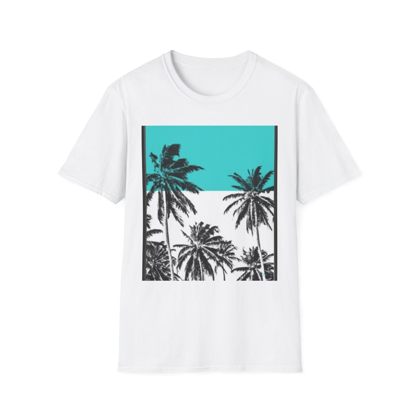 Tropical Palm Tree T-Shirt, Beach Vibes Tee, Summer Casual Wear, Vacation Top, Unisex Softstyle Shirt, Gift for Nature Lovers
