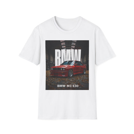 Classic BMW M3 E30 Unisex T-Shirt - Car Enthusiast Tee, Retro Automotive Shirt, Gift for Him, Birthday Apparel, Casual Style