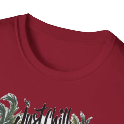 Just Chill Unisex Softstyle T-Shirt - Relaxing Frog Design for Casual Summer Vibes