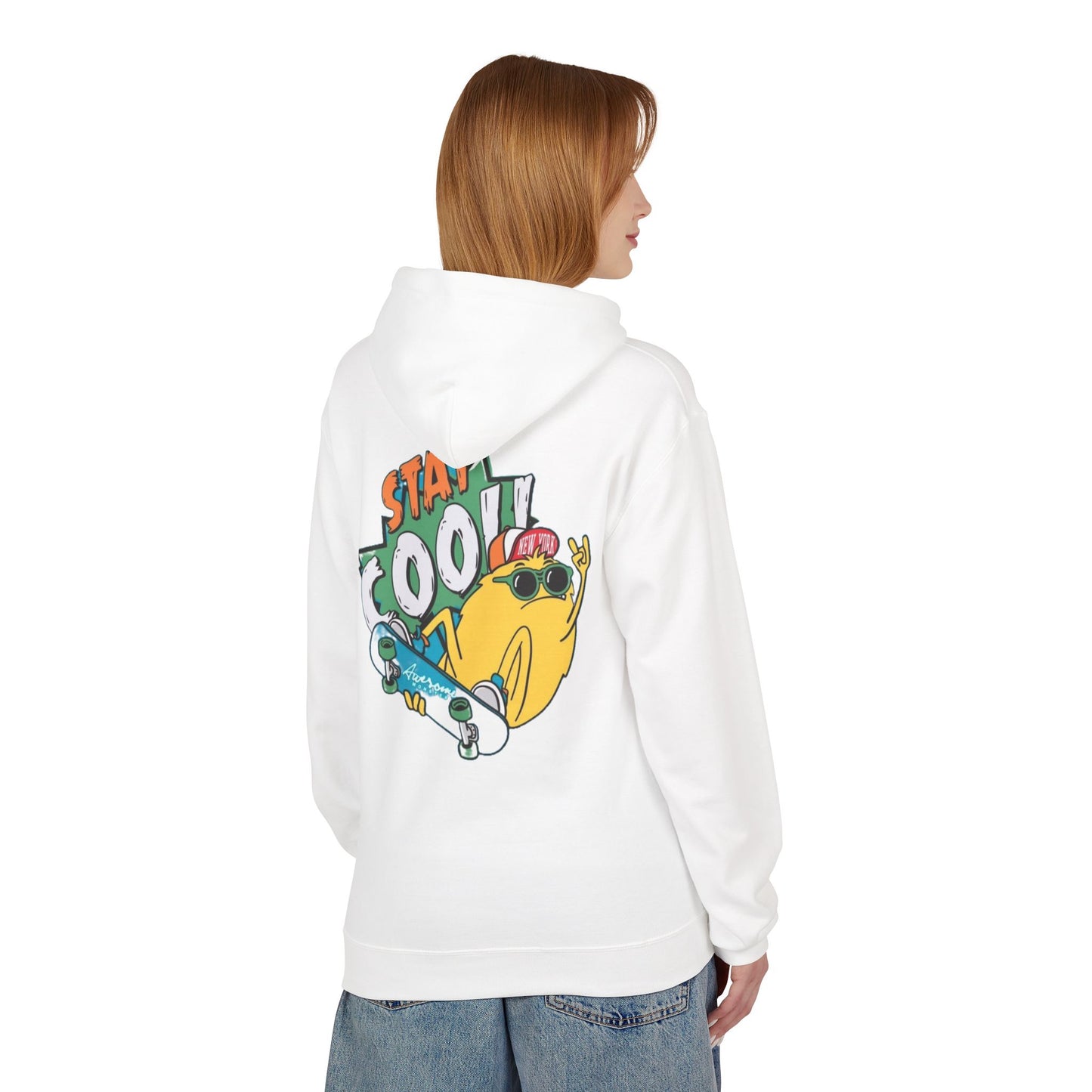 Stay Cool! Unisex Softstyle Fleece Hoodie - Fun & Comfy Skatewear