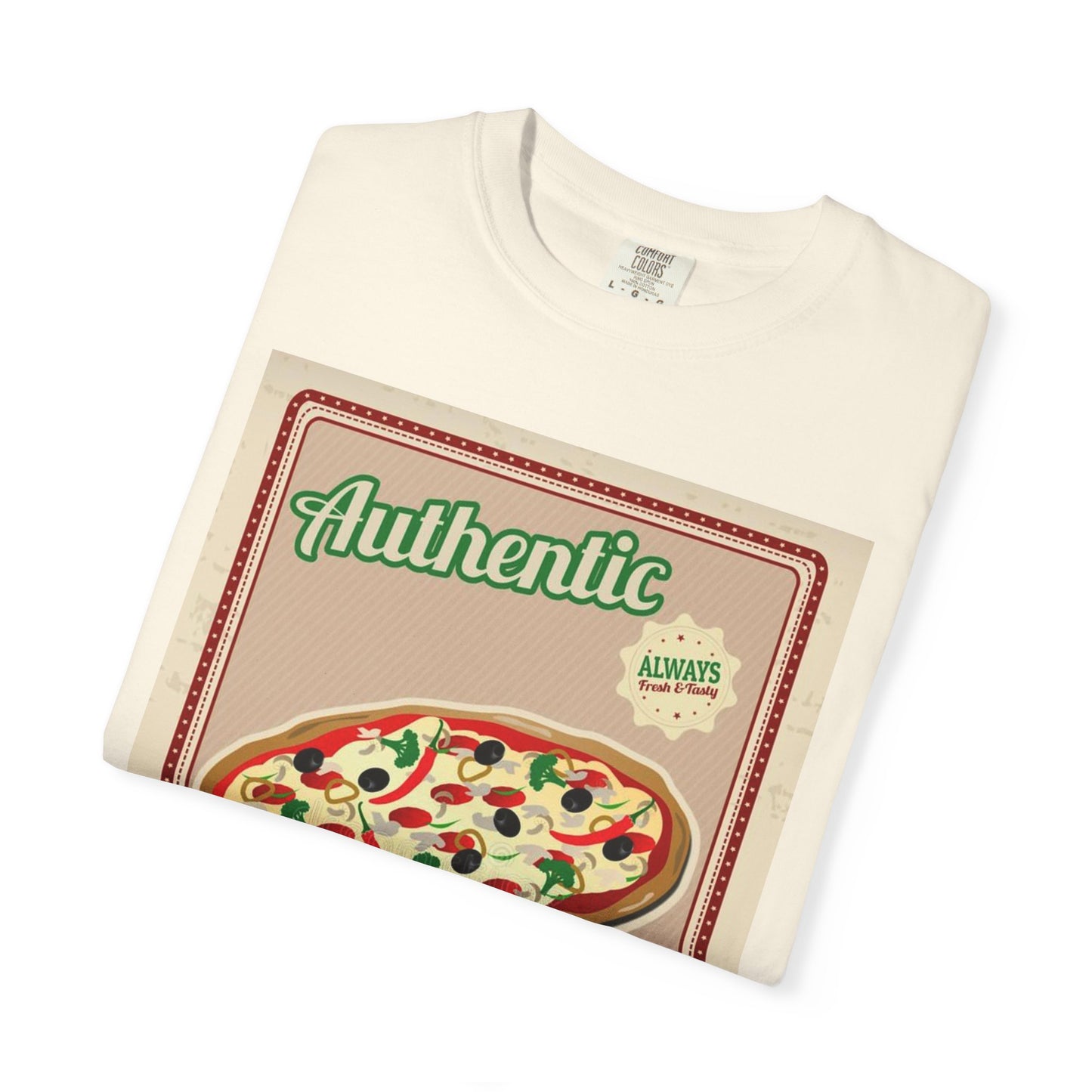 Authentic Italian Pizza Unisex Garment-Dyed T-Shirt