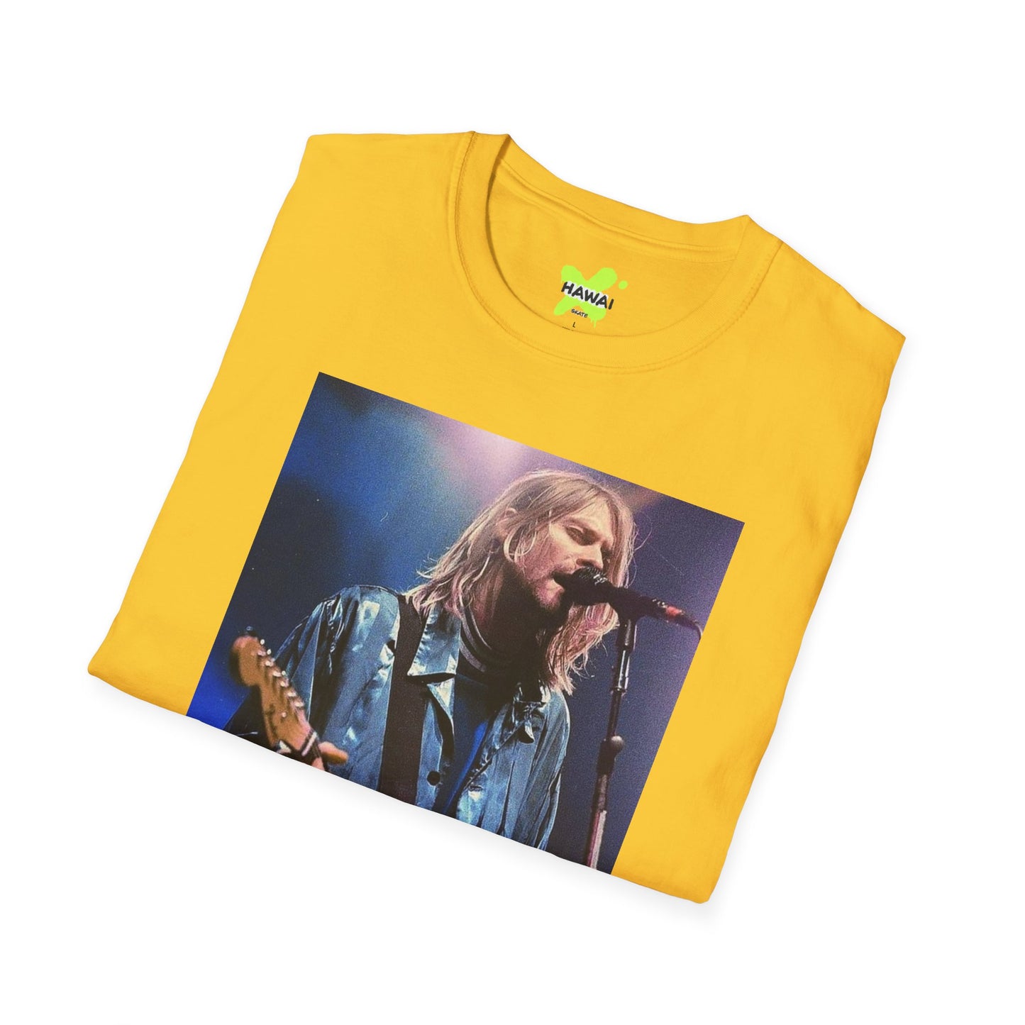 Kurt Cobain Unisex Softstyle T-Shirt - Retro Grunge Band Tee