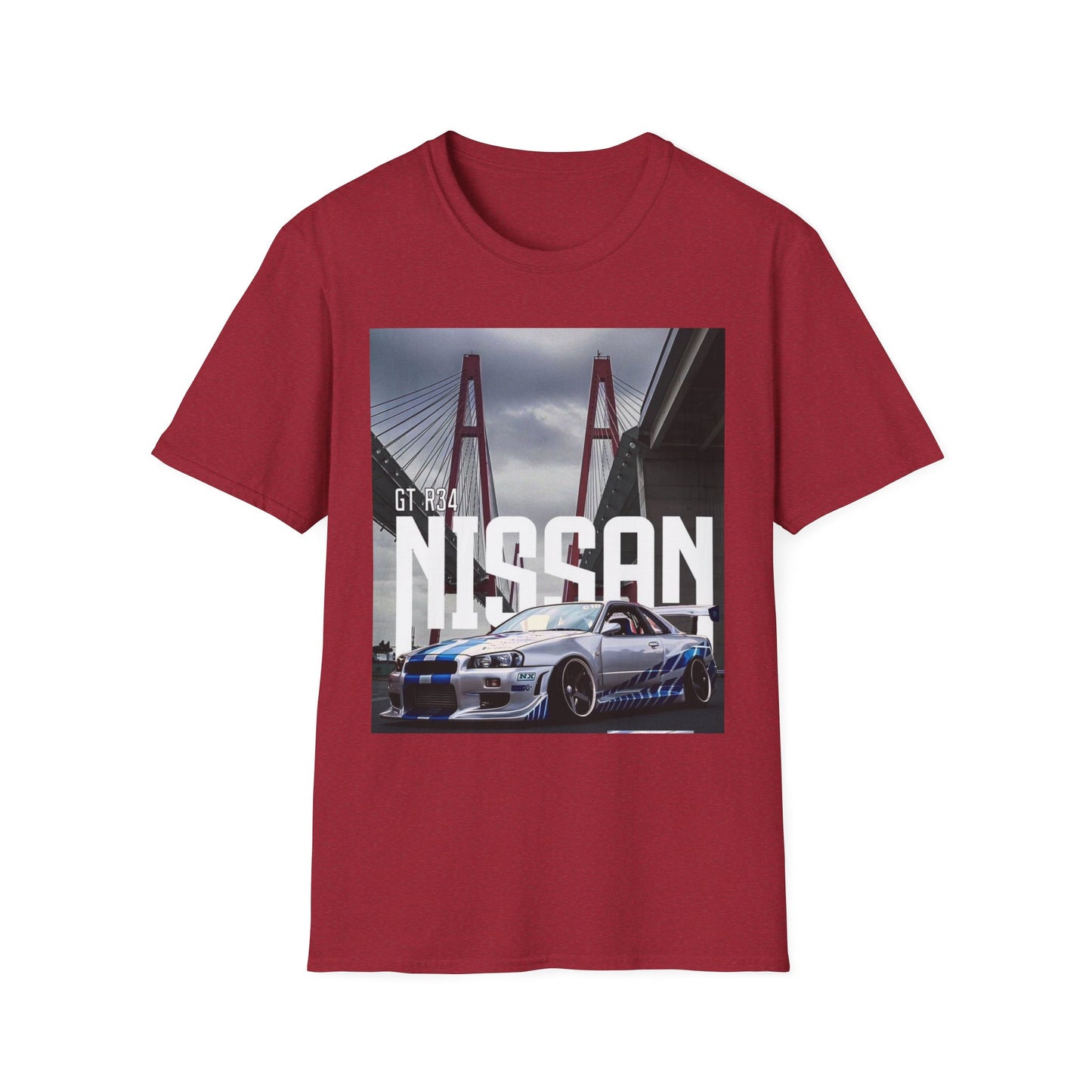 Nissan GT-R 34 Unisex Softstyle T-Shirt - Car Enthusiast Apparel