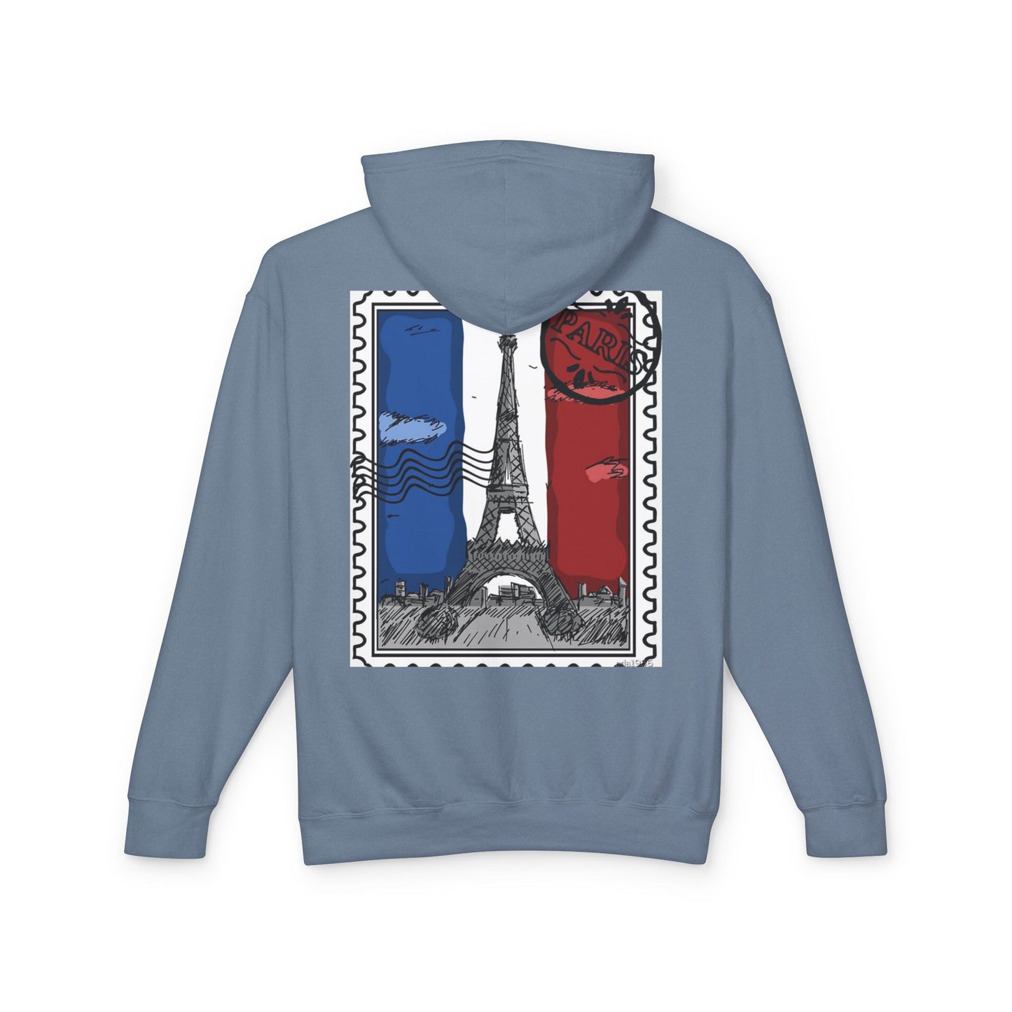 Paris Postcard Lightweight Hoodie for Travelers