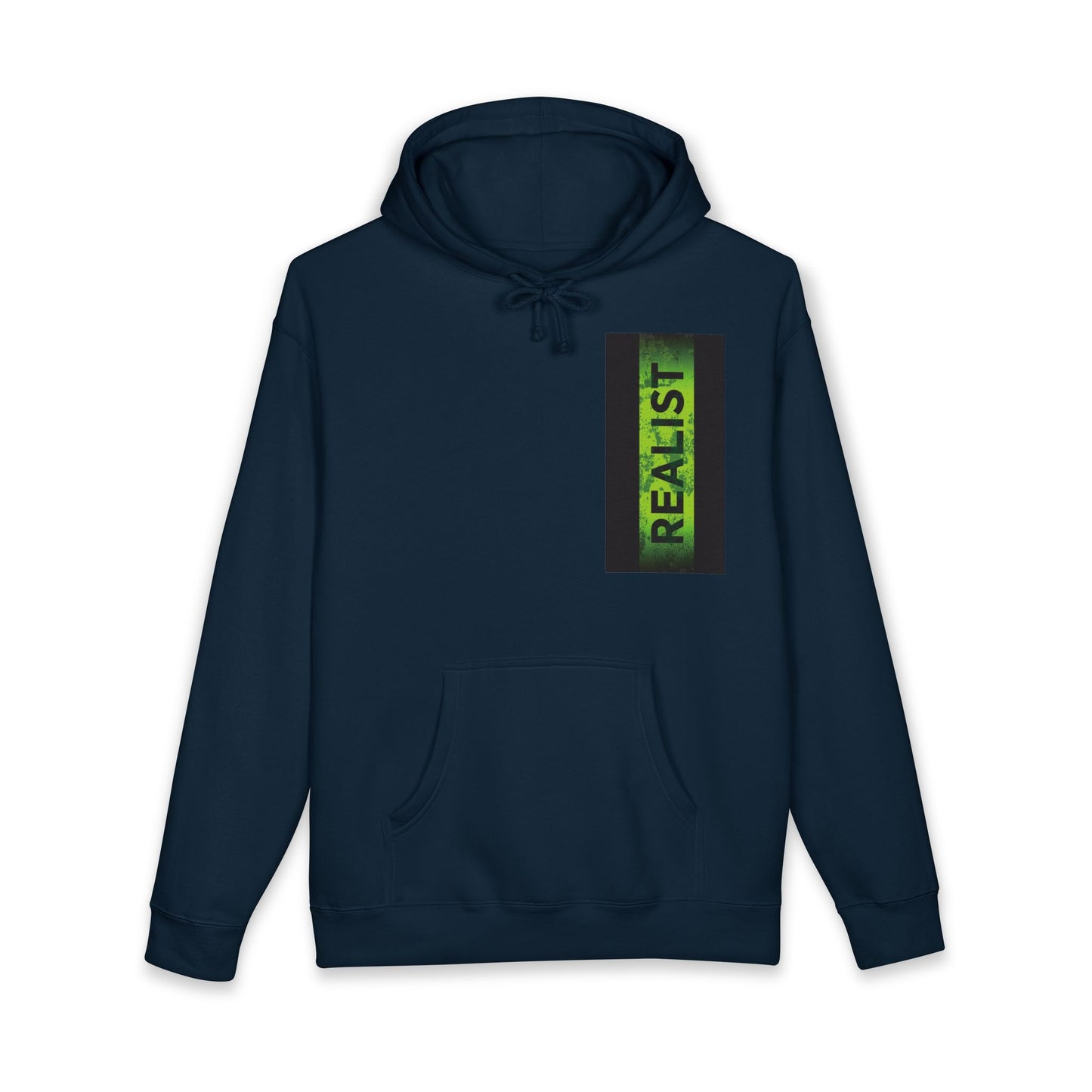 Realist Ghost Hoodie — Neon Yellow Graphic Pullover