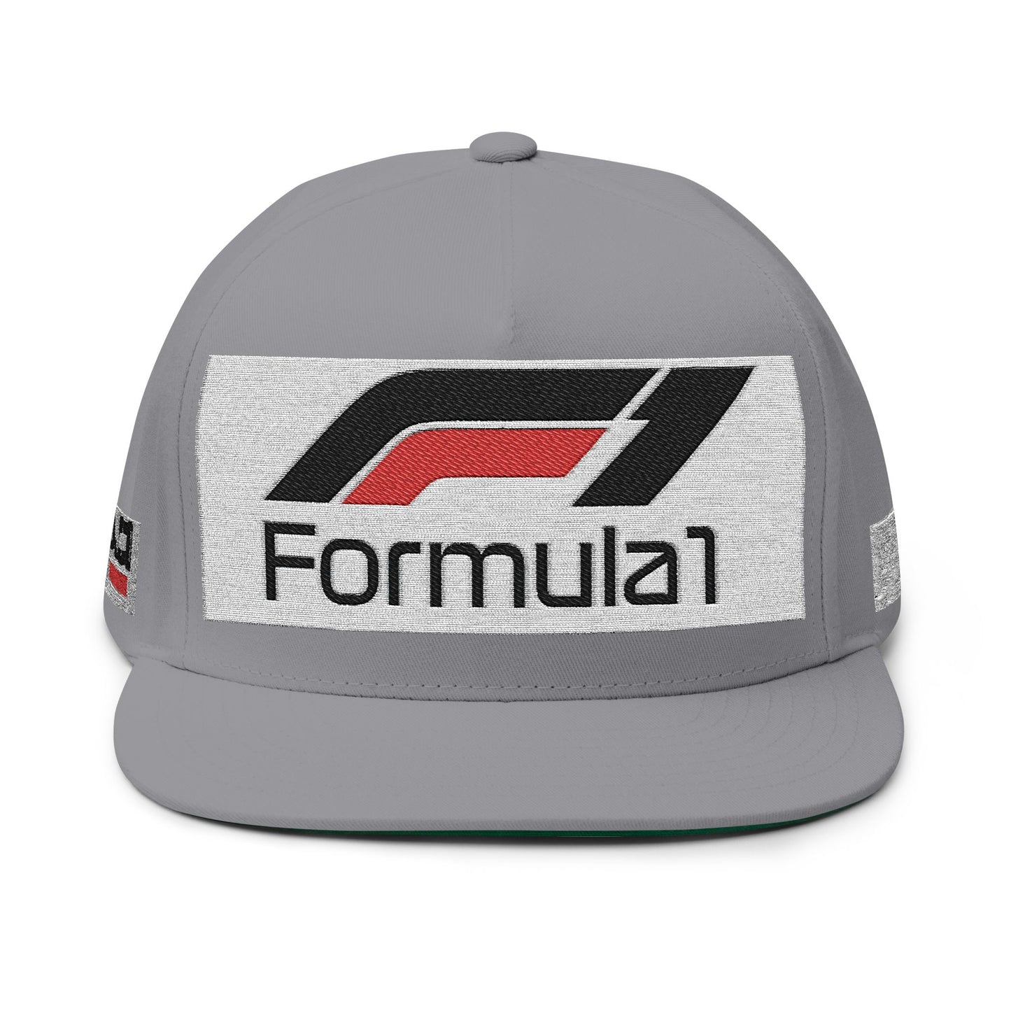 Formula 1 Embroidered Flat Bill Cap – Racing Logo Snapback