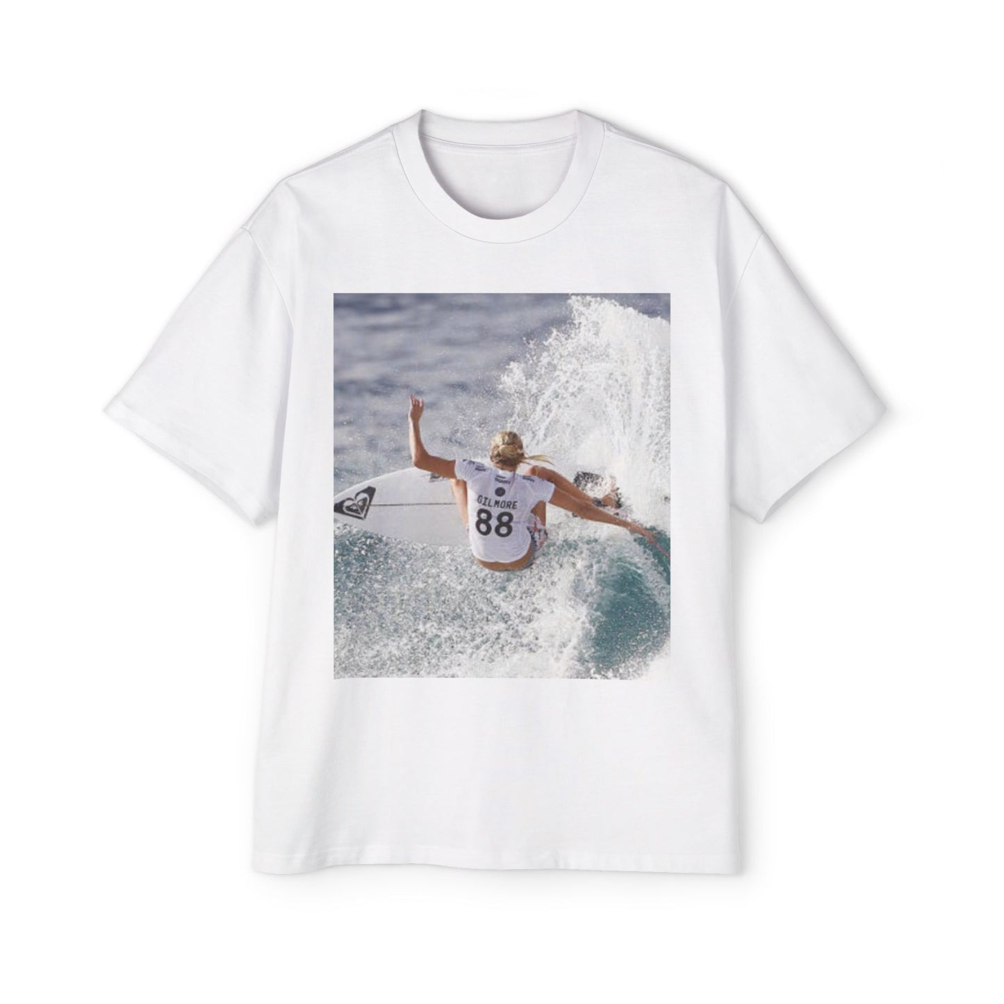 Surf Photo Oversized Tee — Wave Rider Graphic T-Shirt