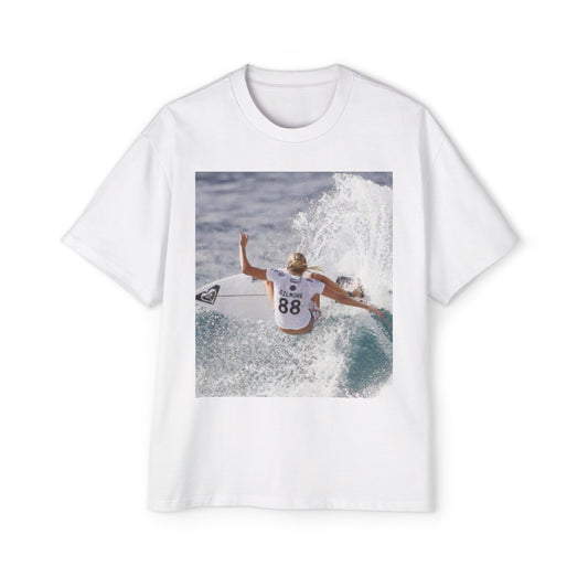 Surf Photo Oversized Tee — Wave Rider Graphic T-Shirt