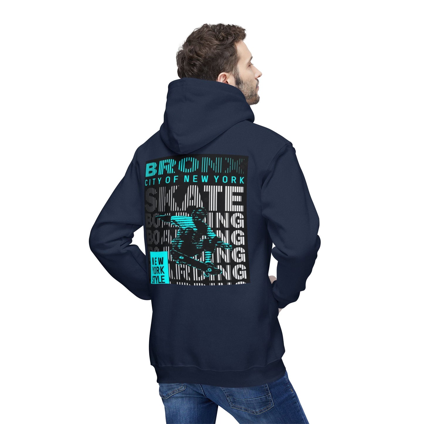 NYC Inspired Unisex Hoodie, Skate Style, Streetwear Sweatshirt, Casual Layer, Gift for Him/Her, Made in USA