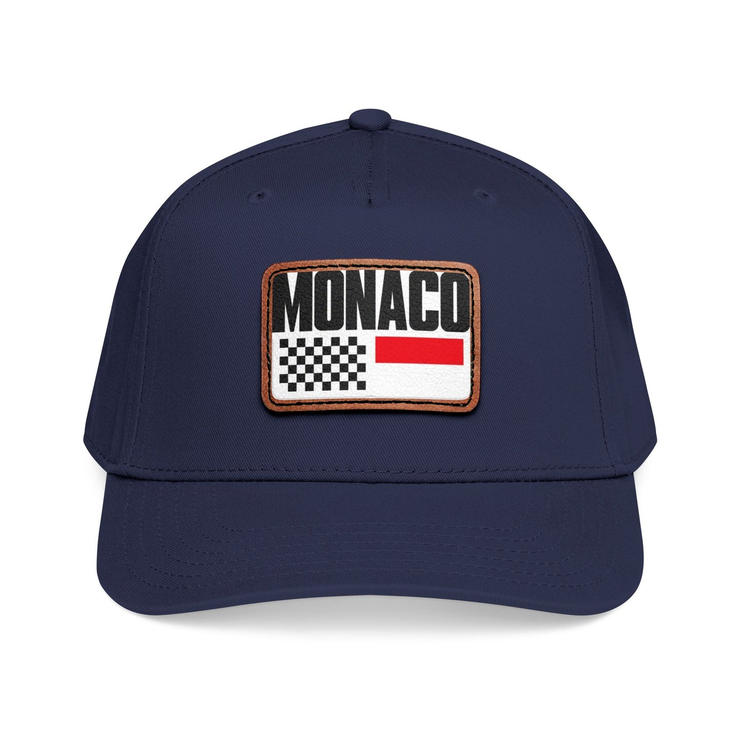 Monaco Leather Patch Baseball Cap – Vintage Racing Flag Hat