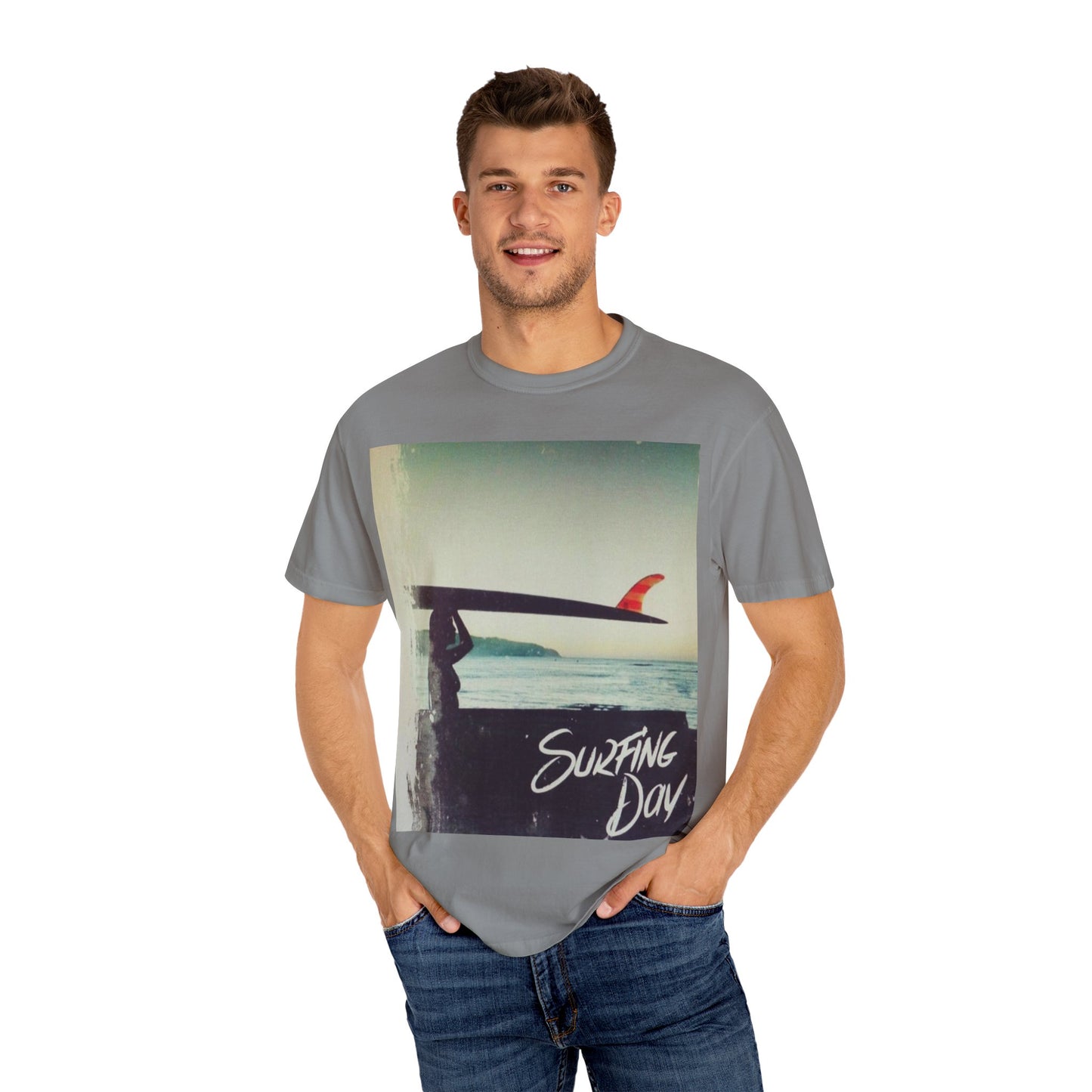 Surfing Day Unisex Tee | Vintage Style T-shirt for Beach Lovers, Summer Vibes, Gift for Surfers, Casual Strolling, Summer Outings