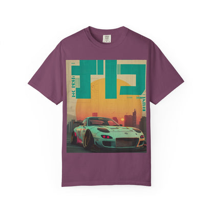 Retro Sunset Racing T-Shirt — Vintage Sports Car Graphic