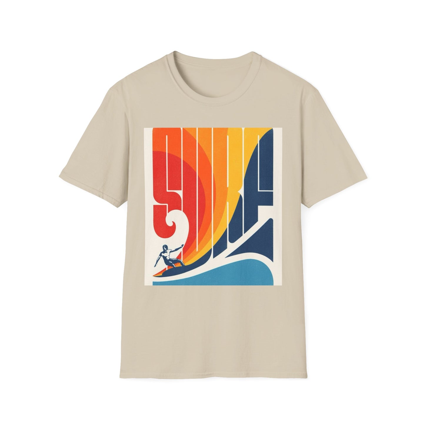Retro Surf Unisex Softstyle T-Shirt - Vintage Beach Vibes