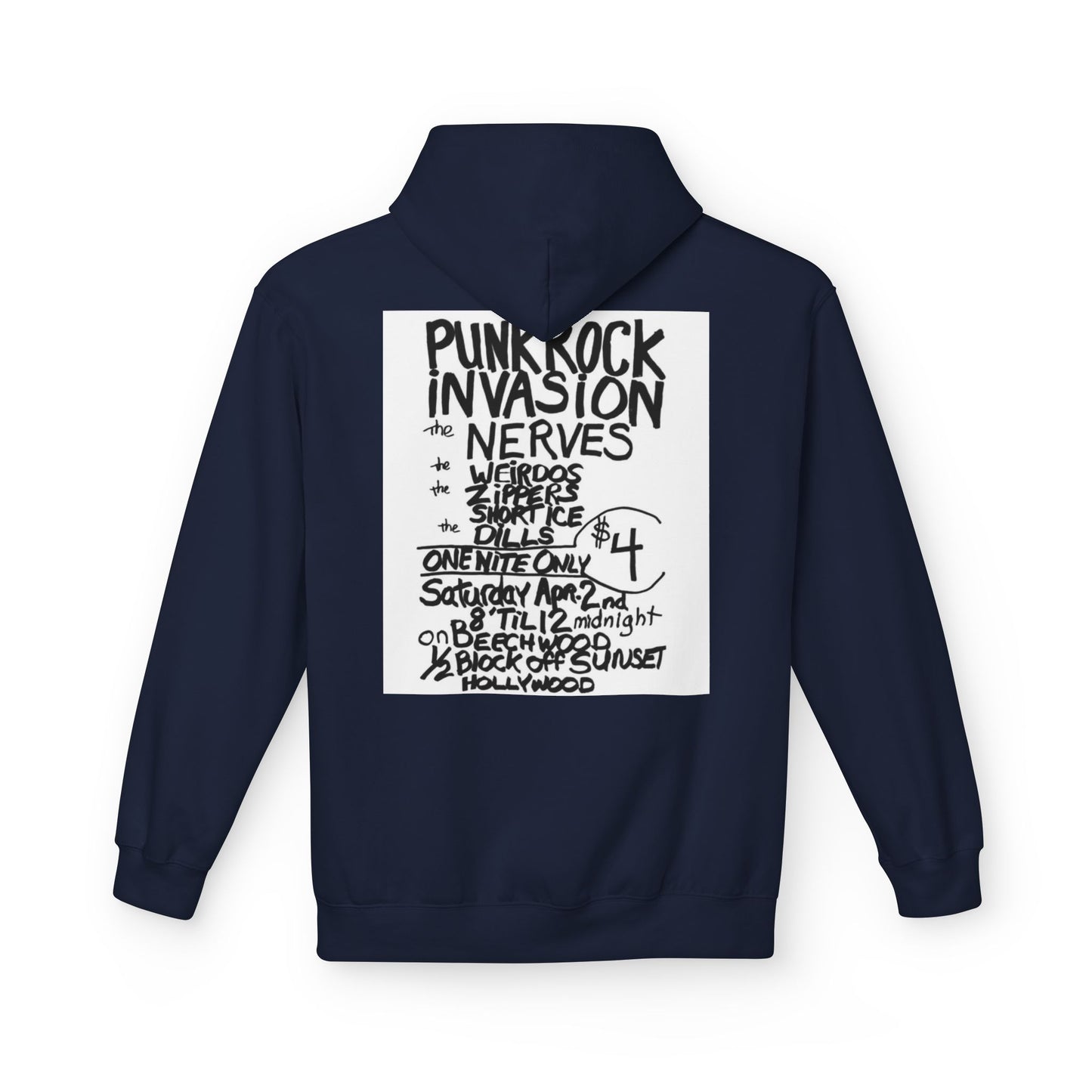Unisex Punk Rock Fleece Hoodie - Softstyle, Cozy, Perfect for Concerts