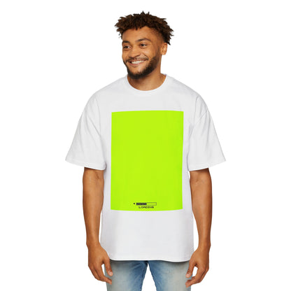 Oversized Tee — Neon Green Minimal Graphic "SUMMER LOVEDAY"