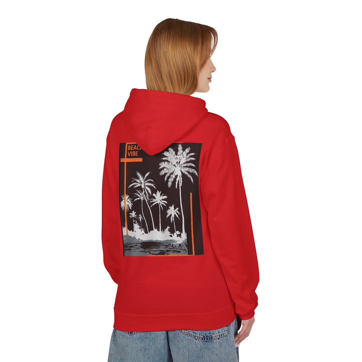 Beach Vibe Unisex Fleece Hoodie, Summer Fashion, Casual Wear, Gift for Her/Him, Cozy Lifestyle, Chill Out Apparel