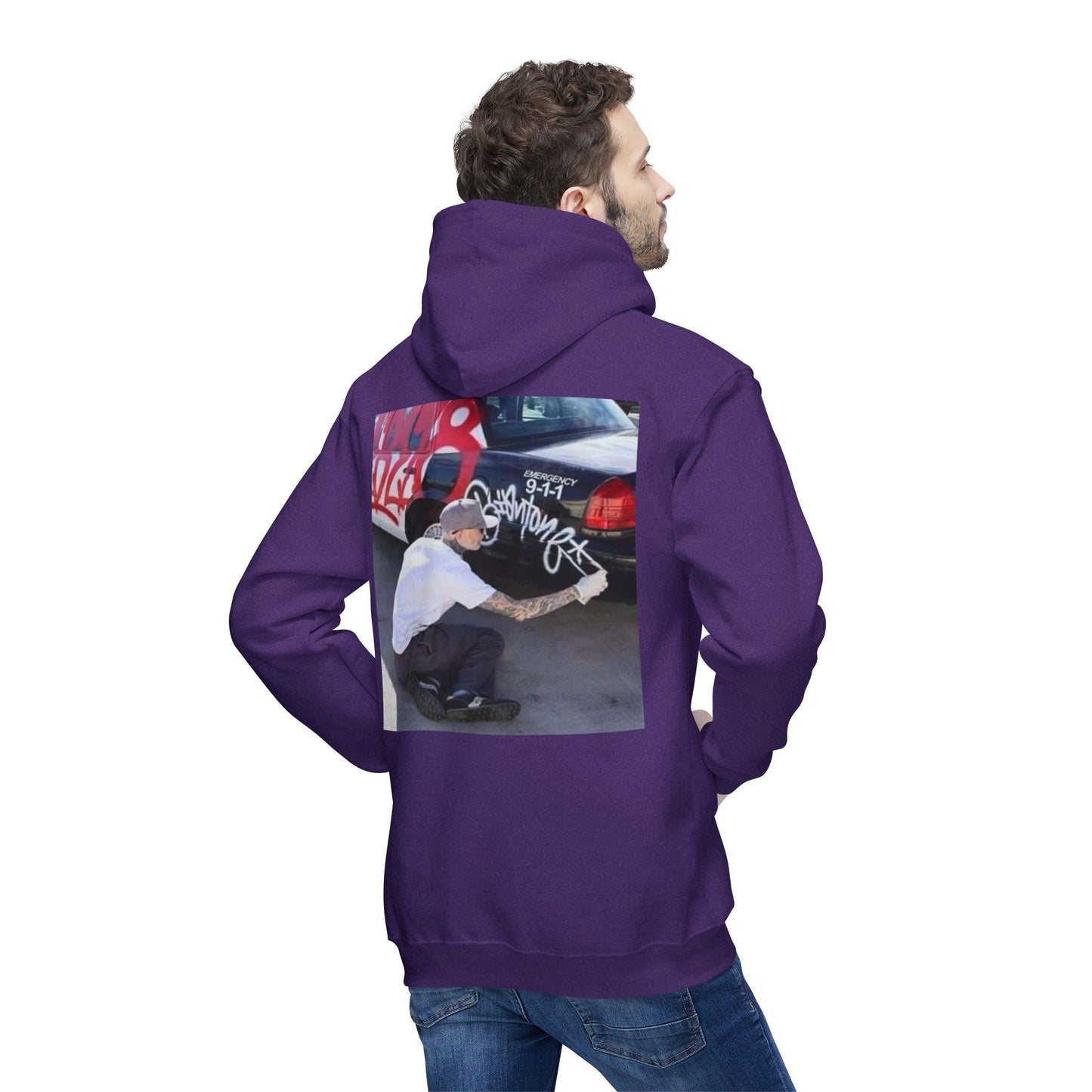Urban Graffiti Unisex Hooded Sweatshirt - Street Art Inspired