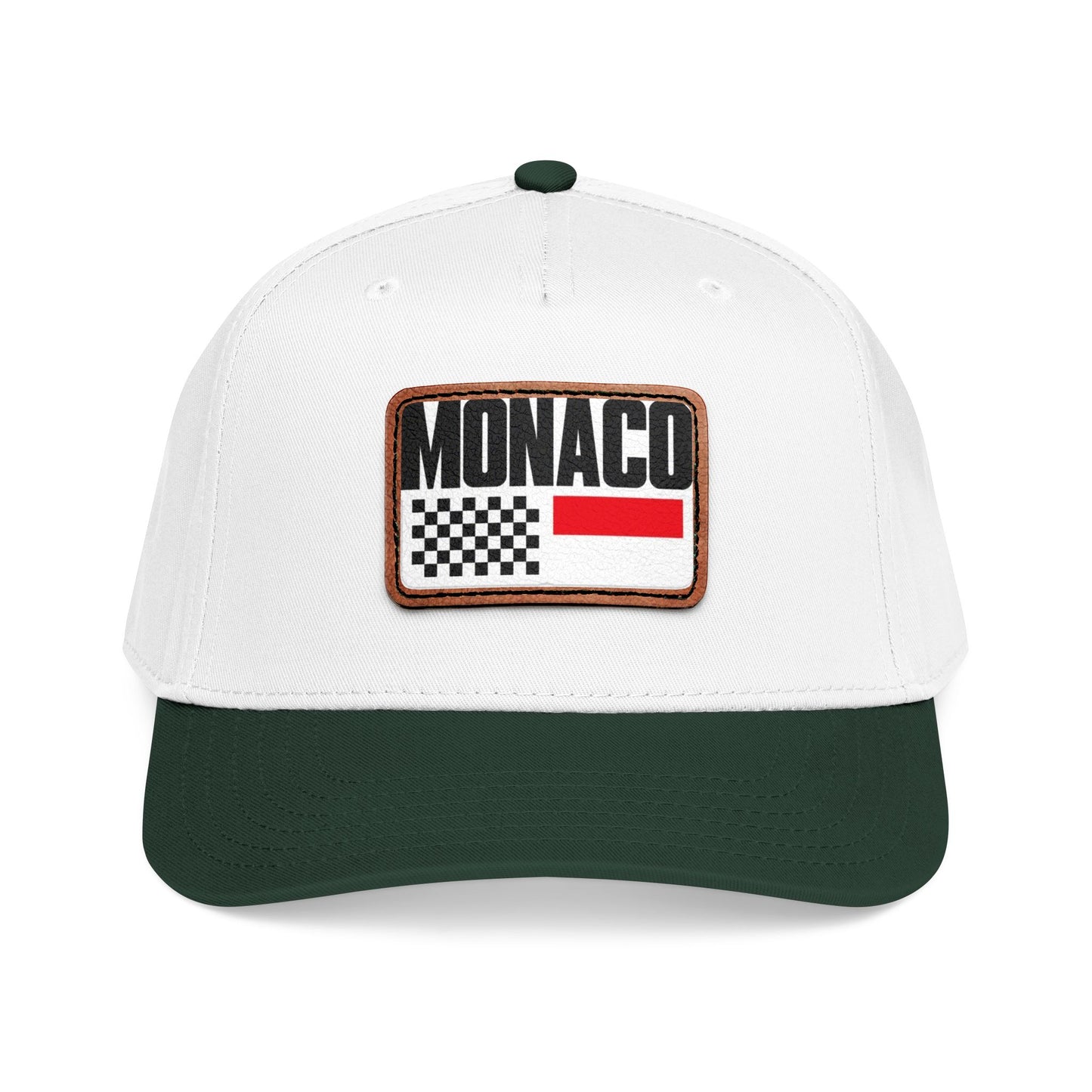Monaco Leather Patch Baseball Cap – Vintage Racing Flag Hat