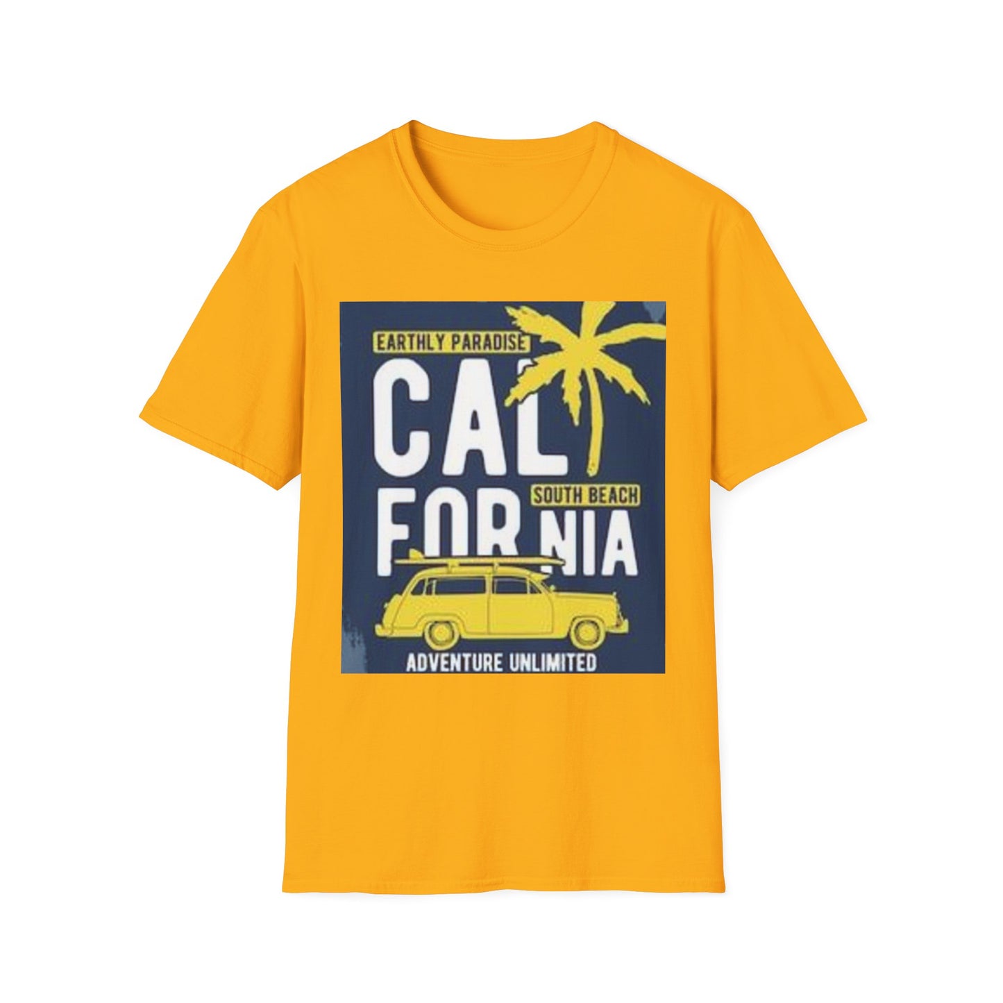 California Adventure Softstyle Tee, Unisex T-Shirt for Beach Lovers, Vacation Apparel, Summer Style, Travel Gift, Casual Wear