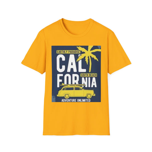 California Adventure Softstyle Tee, Unisex T-Shirt for Beach Lovers, Vacation Apparel, Summer Style, Travel Gift, Casual Wear