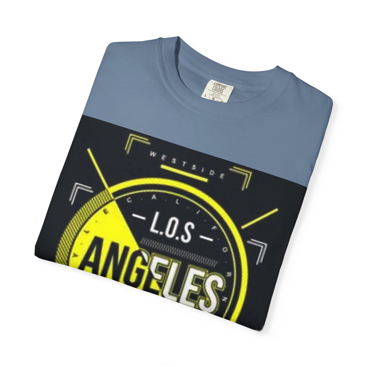 Unisex Garment-Dyed T-Shirt with Automotive Wheel Design