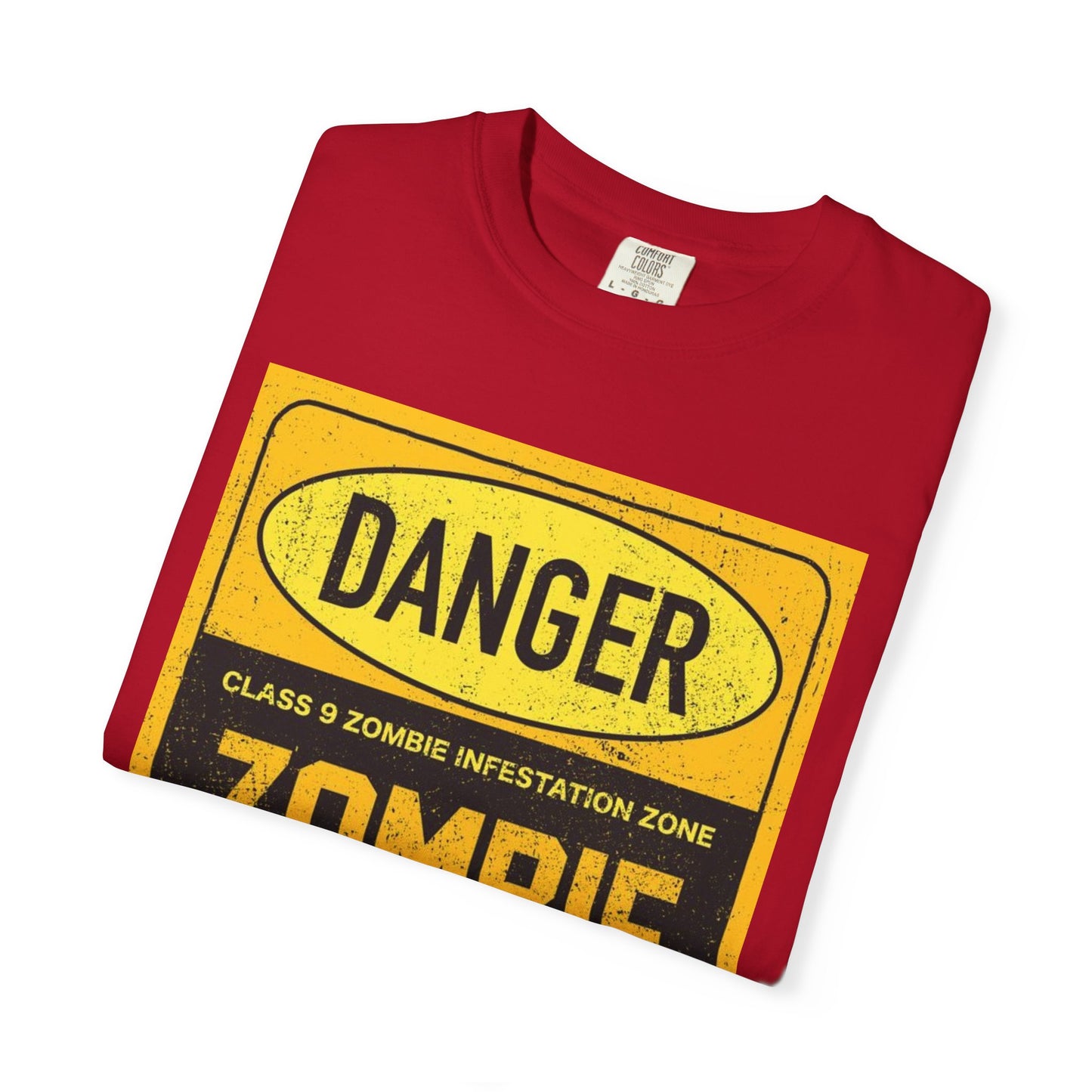 Zombie Zone T-Shirt - Unisex Danger Graphic Tee for Halloween & Horror Fans
