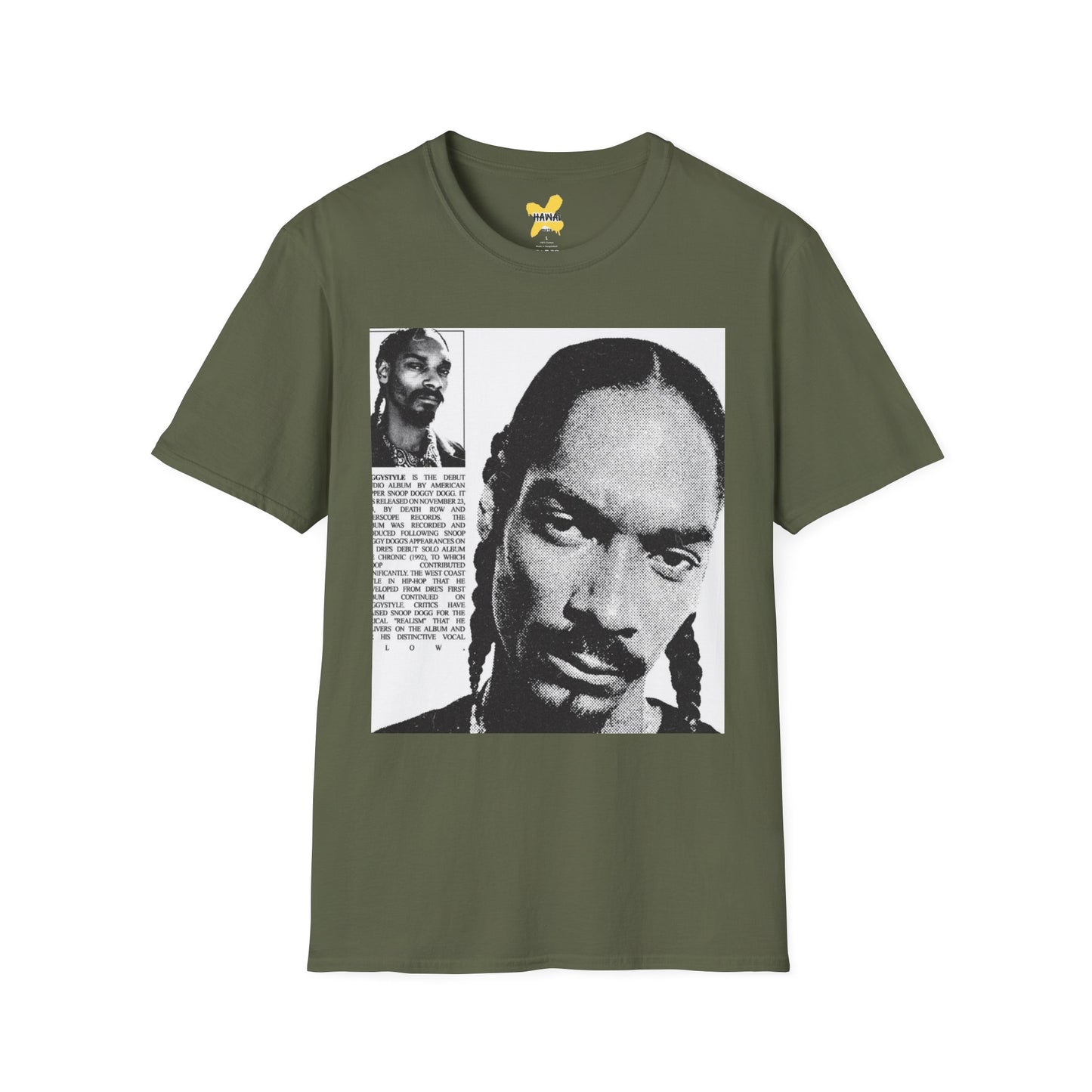 Retro Hip-Hop Unisex Softstyle T-Shirt with Snoop Dogg Design