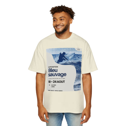 Bleu Sauvage Surf Tee — Men's Oversized Graphic T-Shirt