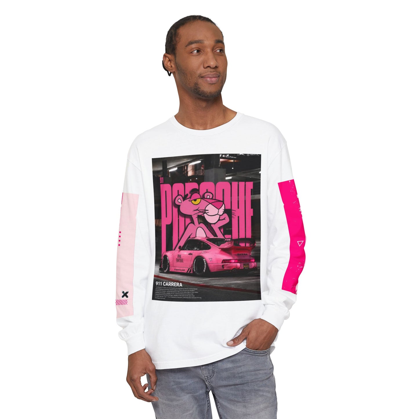 Pink Panther Porsche Long Sleeve T-Shirt