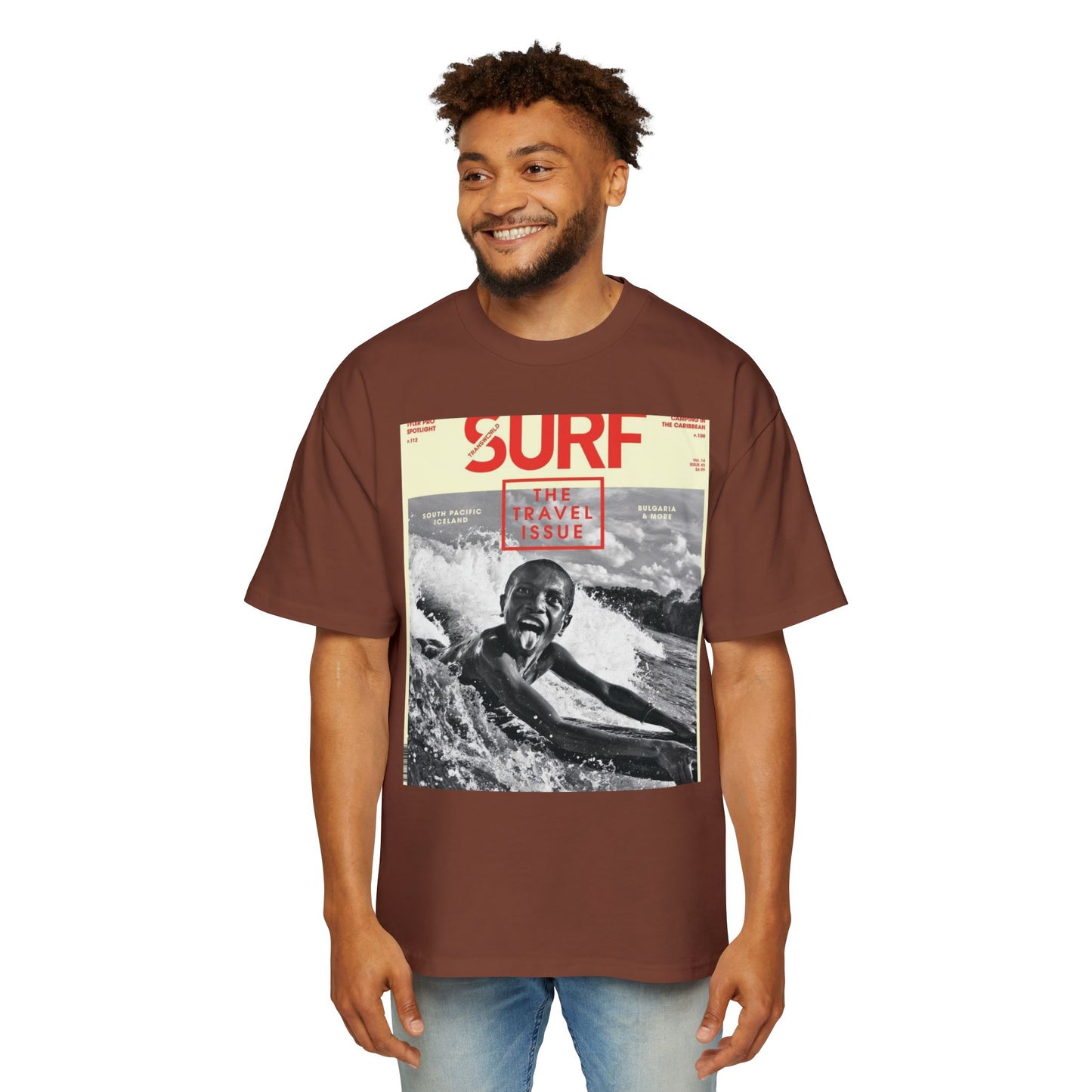 Surf Magazine Graphic Tee — "Surf: The Wave Issue" Vintage Beach Shirt
