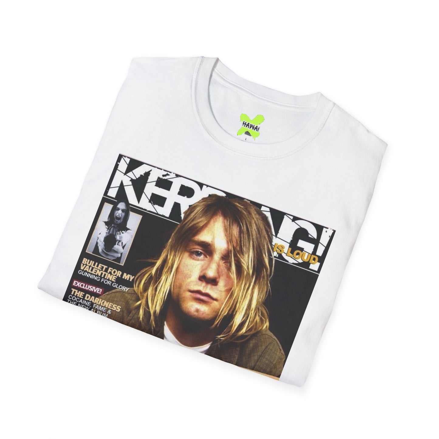 Retro Nirvana Unisex Softstyle T-Shirt - Vintage Magazine Design