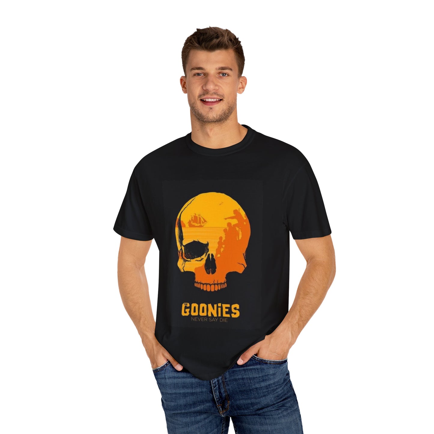 Retro Goonies Skull Tee - Unisex Garment-Dyed T-Shirt